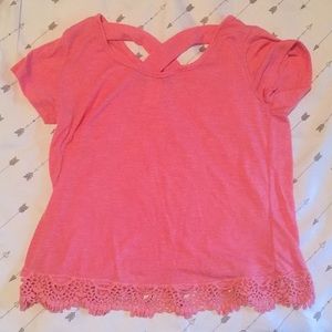 “Lacey” Pink Top - Girls 7/8